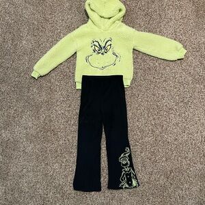Kids Grinch Matching Set - Lime Green and Black